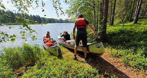 Svartälven Familien Kanutour