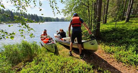 Svartälven Familien kanutour