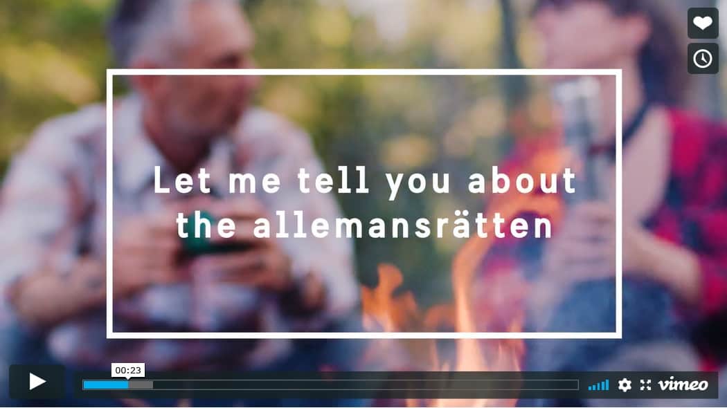Video 'allemansrätten' - het allemansrecht